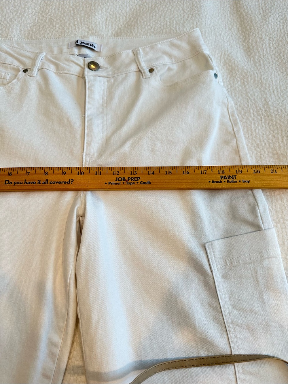 d. jeans White Wide Leg Cargo Style Jeans - Picture 8 of 12